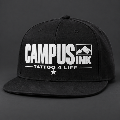 Campus Ink Snapback in Schwarz mit Frontlogo